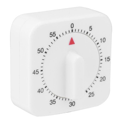 Küchentimer Mechanischer Timer Erinnerung Kleine Uhr Home Eckig Weiß 1 Stück