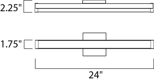 Maxim Spec 24" Wide Modern LED Gold Bath Vanity Light - Picture 5 of 5