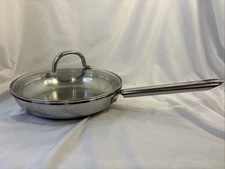 Wolfgang Puck 10” Omelet Pan Cafe Collection 18-10 Stainless Steel #032006 & Lid