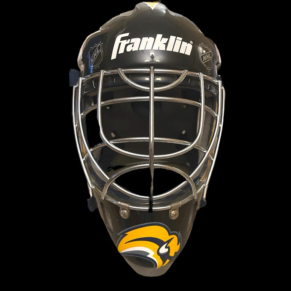 NHL Goalie Mask Buffalo Sabres GFM1000 Franklin Sport Street Hockey Full-Size - Image 2 of 4
