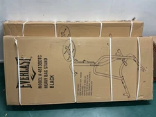 Everlast Dual Station Heavy Punching Bag Boxing Stand MMA Trainer Fitness Gym