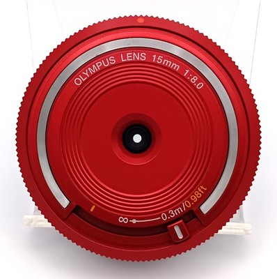 [Near Mint] Olympus Lens 15mm f/8 Red BCL-1580 Body Cap Lens for Pen Camera #20