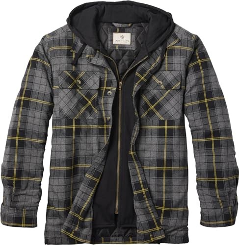 Легендарная мужская куртка-рубашка с капюшоном из кленового дерева в клетку M Hawkeye от Whitetails