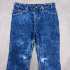 Vintage Levis 517 Jeans Mens 34x30 Blue 90s Orange Tab Bootcut Made US Tag36x30