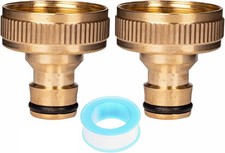 Brass Outside Tap Hose Connector 33.3mm (1.3 inch) G 1" Outdoor Garden Hose Tap