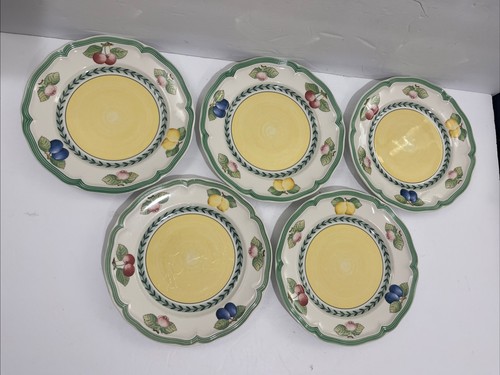 Villeroy & Boch French Garden Fleurence Set Of 5 Salad Plates 8 1/8” D