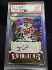 2021 Panini Illusions - Superlatives Signs Dwayne Bowe /99 (AU) PSA 9 AUTO 10