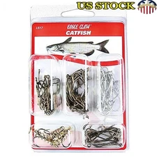 Assorted Catfish Hooks L617H 67 Pack Circle Kahle Baitholder Treble Hooks New