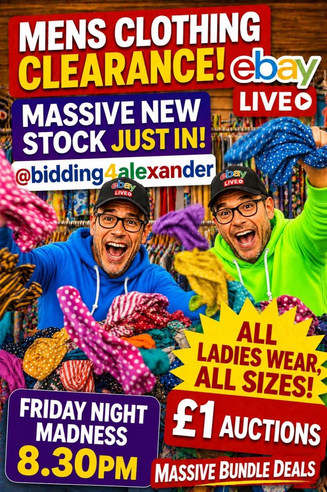 Mens & ladies Clothing Madness Sale £1 STARTS Friday
