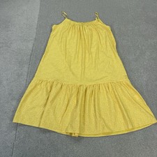 Ladies Midi Dress Yellow XL Extra Large Sleeveless Bright Colourful Summer VGC