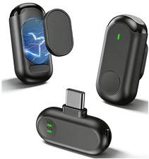 Wireless Lavalier Microphone for iPhone Android, Magnetic Mini Mic for Video ...