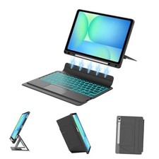 Combo Touch Keyboard Case for Samsung Galaxy Tab Backlit Large Touchpad Black