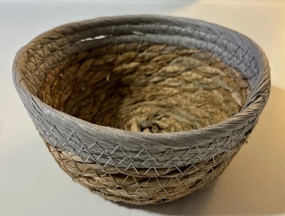 Woven Basket Small Wicker Dish Round 5.5  X 2.5 