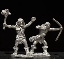 Copplestone Castings C23 Caveman Characters (a,c) Vintage Fantasy Metal