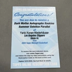 Topps Midnight Yanic Konan-Niederhauser Dark Matter Auto Summer Solstice DMAR-YK