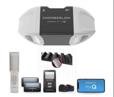 Chamberlain 3/4 HP LED Smart Quiet Belt Drive Garage Door Opener wBattery Backup