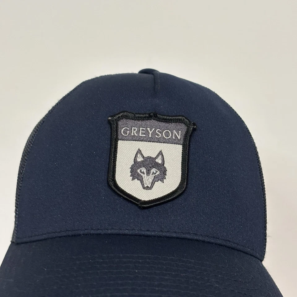 Gorra Greyson Icon Trucker azul marino parche de lobo espalda a presión Foto 2 de 4