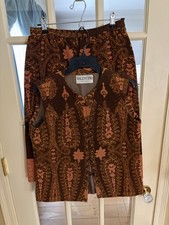 Valentino Boutique I. Magnin Brown Pink Skirt Set Vintage rare early 70s velvet