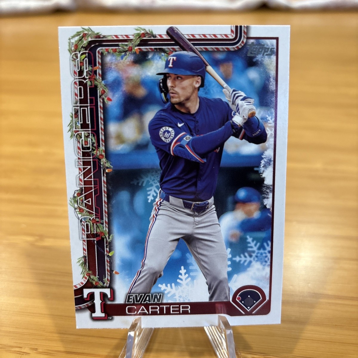 TOPPS 以外　 EVAN CARTER Evan Carter 2025 Topps Holiday #H2 Texas Rangers Baseball Card | eBay