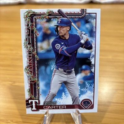 Evan Carter 2025 Topps Holiday #H2 Texas Rangers Baseball Card | eBay