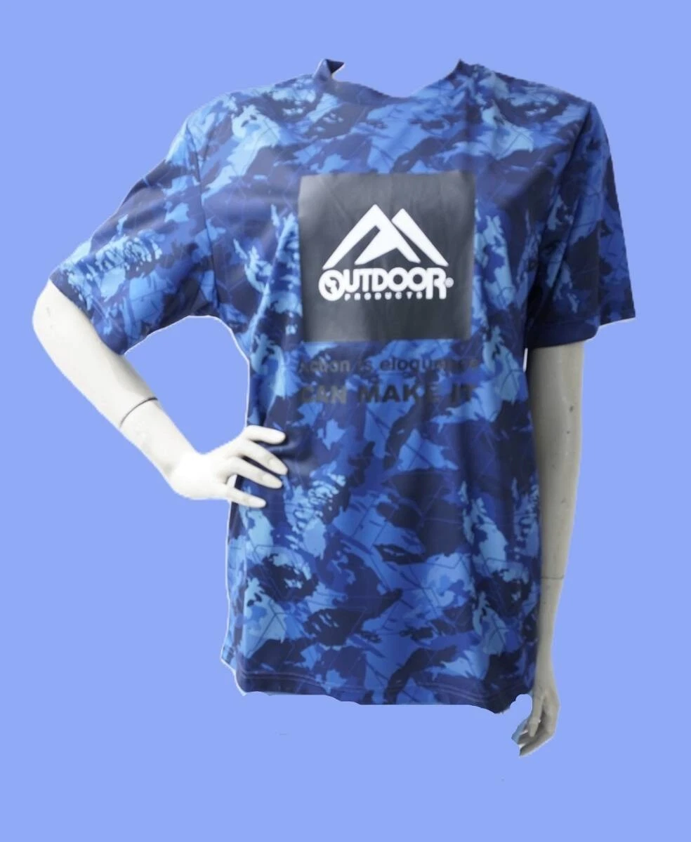 Outdoor 5535 Size M Navy Short Sleeve T Shirt Quick Dry Water Absorbent Retro Re