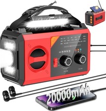 20000mAh Emergency Weather Radio NOAA AM FM Solar