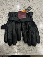 Vintage Sears NWT Covington Black Leather Gloves Men Size Large