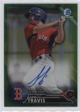 2016 Bowman Chrome Prospects Green Refractor 96/99 Sam Travis #BCAP-STR Auto 4pn