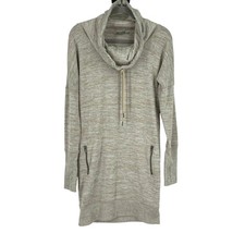 Athleta Cowl Neck Sweater Dress Heathered Oatmeal Size XS