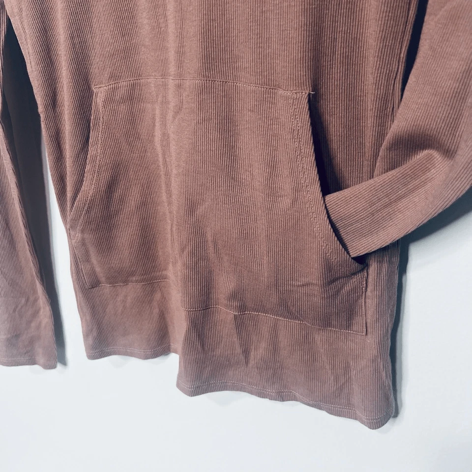 Top Commando Luxury acanalado con capucha manga larga talla S beige Foto 3 de 4