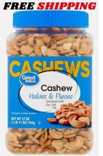 Great Value Cashew Halves & Pieces, 27 oz