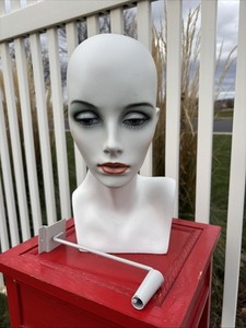 Female Mannequin Head for Wig Training and Display Hat Stand Holder