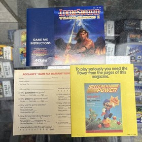IronSword: Wizards & Warriors II (Nes, Nintendo) CIB POSTER
