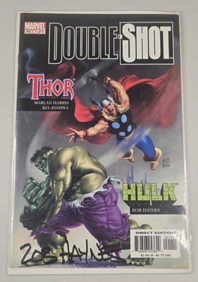 Marvel Double Shot Feat Thor & The Hulk #1 Marvel Comics COA Rob Haynes SEE DESC