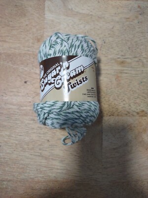 NEW~Spinrite LILY SUGAR 'N CREAM~TWISTS Yarn~Green Twists #20244~ 2 oz-95yds-57g