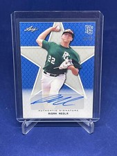 AIDAN MEOLA 2020 LEAF PERFECT GAME NATIONAL SHOWCASE BLUE AUTO PROSPECT #D 1/15