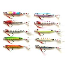 10Pcs Metal Jig Fishing Lures Jigging Sinking Metal Spoons Micro Spinner Baits