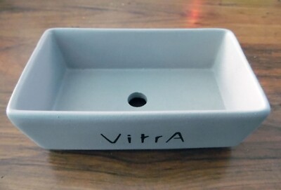 New Grey Vitra Soap Dish-Mini Ceramic Farmhouse Sink - 4.5''x2.75''x1.1'' Free Ship