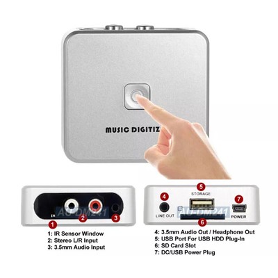 Digital MP3 Audio Recorder Player With USB Port + SD Card Slot + IR Remote USAdp