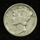 Mercury Silver Dime. 1935 P. EF. Lot # 9049-54-508