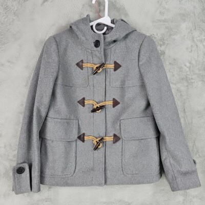 J. Crew Jacket Womens 2P Gray Milton Wool By Manifattura Di Carmignano Italy