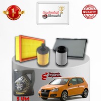 Inspektionskit Filter Und ÖL Vw Golf V 1.9 Tdi 66KW 90CV Von 2007->