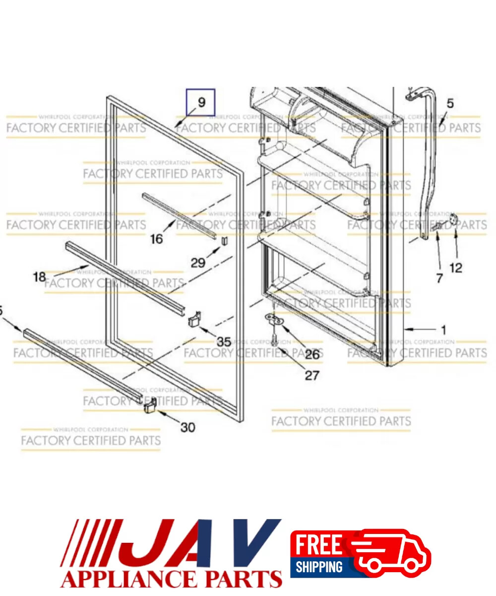 OEM Roper Refrigerator Gasketfip Inv LR1875 eBay