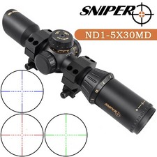 Sniper ND1-5x30 Rifle Scope Mil-dot reticle 30mm tube R/G/B illuminated reticle