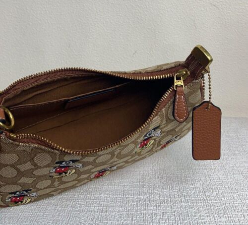 COACH x Disney Teri Signature Jacquard Mickey Shoulder Bag CM196 Outlet NEW #GBJ - 第 7/11 張圖片
