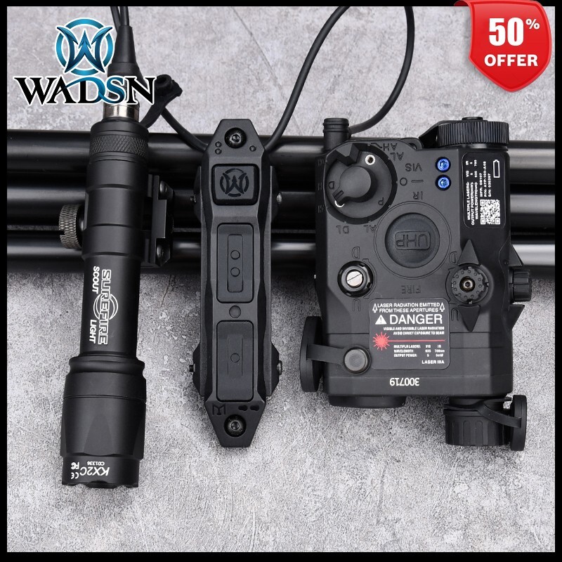 Tactical PEQ-15 Laser Sight IR Light Hunting M300 Flashlight Switch mlok Keymod