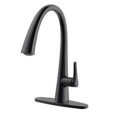 Windon Bay Chesapeake Pull-Down Sprayer Kitchen Faucet in Matte Black W1151MB