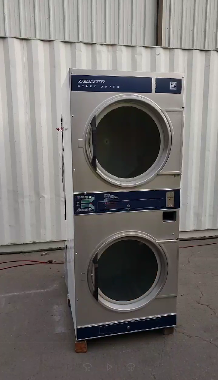 Dexter CoinOp Stack Dryer, 30 lbs, Model D2LX30QSS S/N 110988