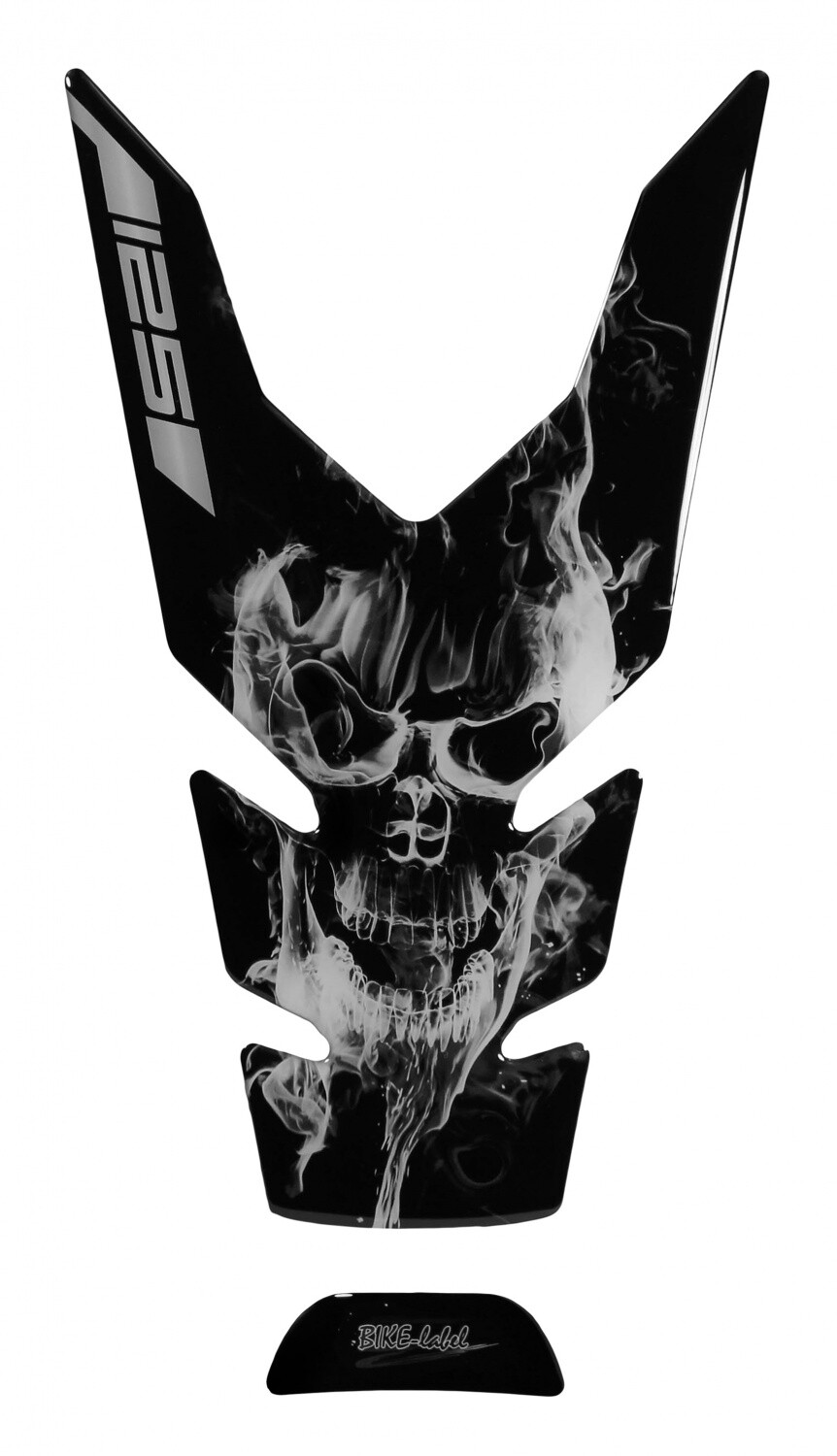 Motorcycle Tank Pad 3D Compatible with Yamaha MT-125 Skull - 2022 Onwards