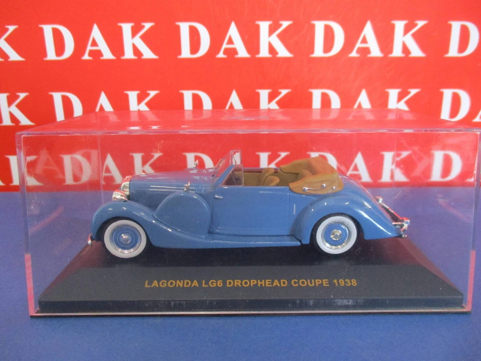 Die cast 1/43 Modellino Auto Lagonda LG6 Drophead Coupe 1938 by Ixo - Immagine 4 di 4